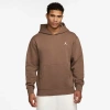 Jordan Essentials Holiday Pullover Hoodie In Brown/white