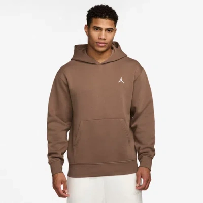 Jordan Essentials Holiday Pullover Hoodie In Brown/white
