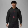 Jordan Brooklyn Fleece Hoodie In Off Noir/red