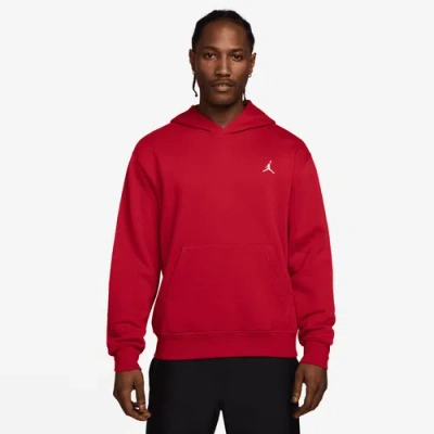 Jordan Mens  Brooklyn Fleece Pullover In Gym Red/white