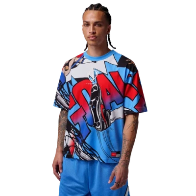 Jordan Mens  Brooklyn Gfx Short Sleeve Crew In Blue