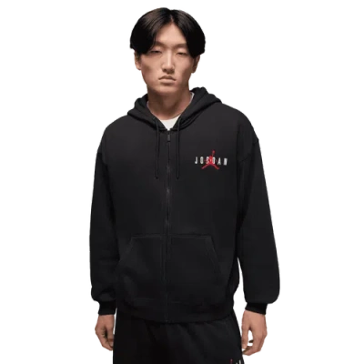 Jordan Mens  Brooklyn Oversize Stretch Full-zip Hoodie In Black