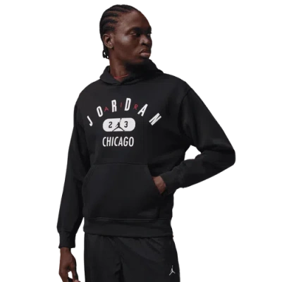 Jordan Mens  Los Angeles City Fleece Pullover In Black/white