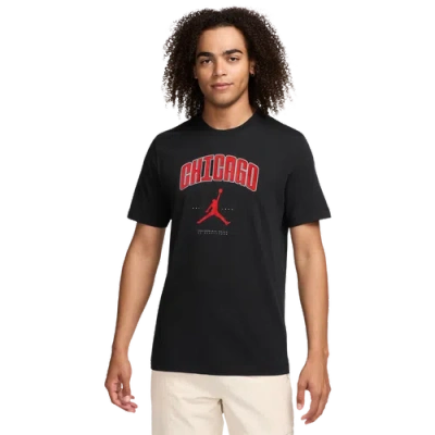 Jordan Mens  Chicago City Lbr Short Sleeve Crew In Black