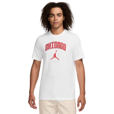 Jordan Mens  Chicago City Lbr Short Sleeve Crew In White