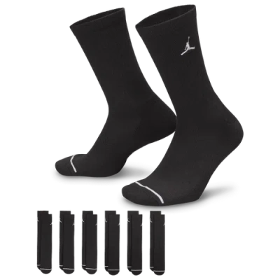 Jordan Mens  Cushion Ply Crew Sock 6 Pack In Black/white