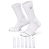Jordan Mens  Cushion Ply Crew Sock 6 Pack In White/black