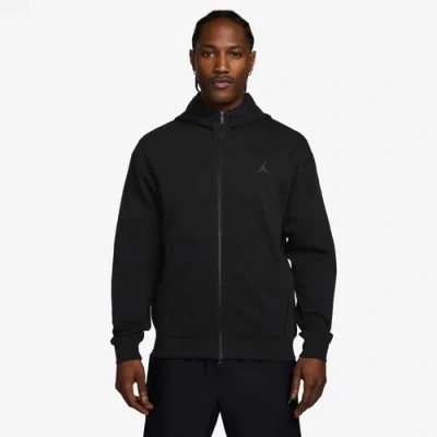 Jordan Mens  Dri-fit Sport Hoop Fleece Full Zip In Black/white