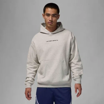 Jordan Mens  Dri-fit Sport Hoop Fleece Pullover In Black/grey Heather