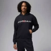 Jordan Mens  Essential Air Stretch Fleece Hoodie In Black/white/red