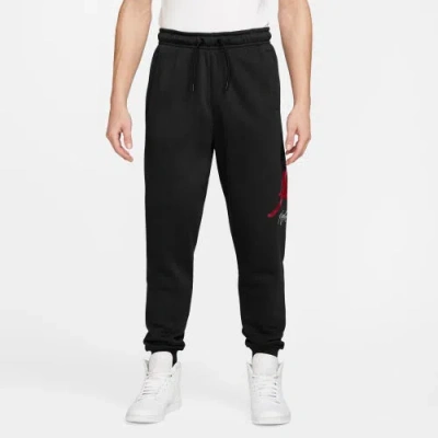 Jordan Mens  Essential Fleece Baseline Pants In Black/red