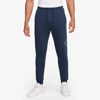 Jordan Mens  Essential Fleece Baseline Pants In Navy/white