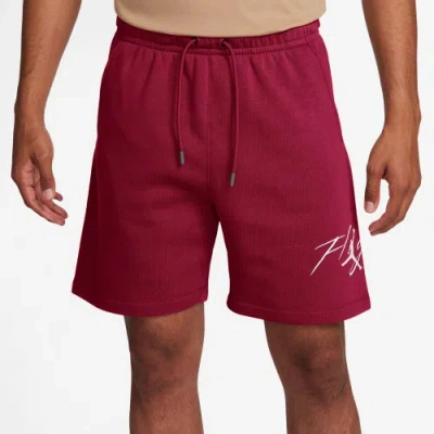 Jordan Mens  Essential Fleece Hbr Shorts In White/red