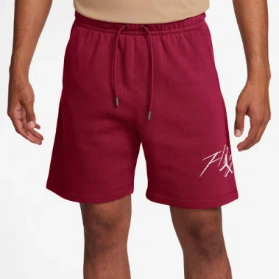 Jordan Mens  Essential Fleece Hbr Shorts In Burgundy