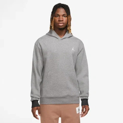 Jordan Mens  Essential Fleece Pullover In White/carbon Heather