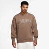 Jordan Men's  Essentials Fleece Crew-neck Sweatshirt In Brown/tan