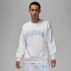 Jordan Men's  Essentials Fleece Crew-neck Sweatshirt In White/legend Blue