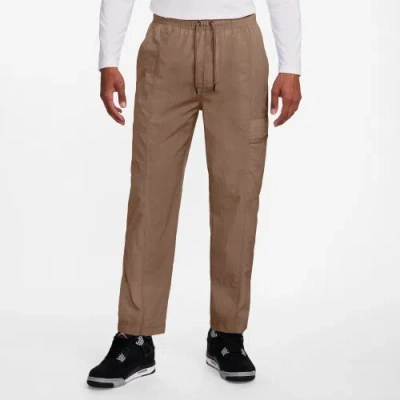 Jordan Mens  Essential Woven Pants In Brown/white