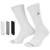 Jordan Mens  Every Day Cushioned Crew 3 Pack Socks In Grey/black