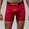 Jordan Men's  Dri-fit Cotton Essentials Flight Boxer Briefs (2-pack) In Gym Red
