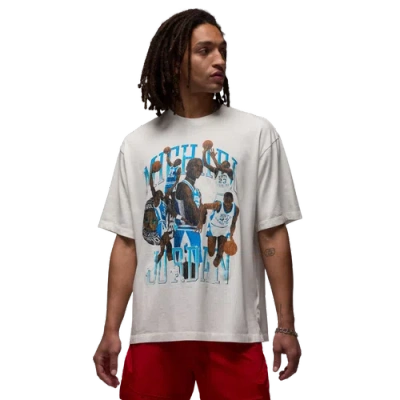 Jordan Mens  Flight Essential Oversize Graphic Crew In Sail/black