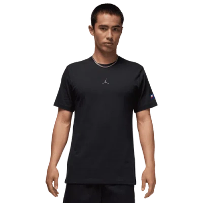 Jordan Mens  Flight Essential Vintage Aj 1 Short Sleeve Crew In Black