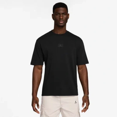 Jordan Mens  Flight Essentials 85 Short Sleeve Crew In Black/black