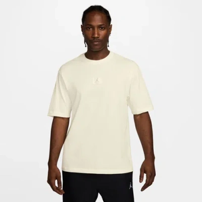 Jordan Mens  Flight Essentials 85 Short Sleeve Crew In Black/tan