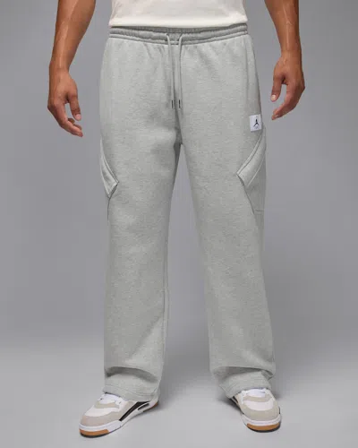 JORDAN MENS JORDAN FLIGHT FLEECE CHICAGO PANTS_GREY HEATHER/BLACK