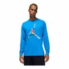 Jordan Men's  Flight Long-sleeve Crewneck T-shirt In Blue