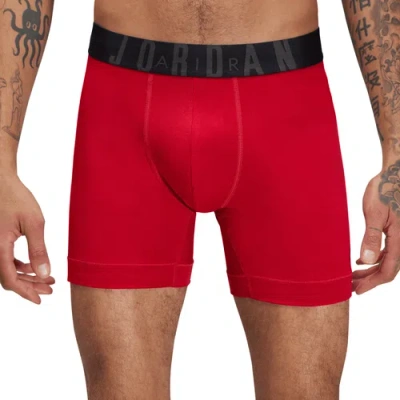 Jordan Mens  Flight Modal 3 Pack Boxer Briefs In Gym Red/black