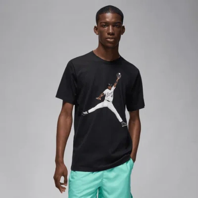 Jordan Mens  Flight Mvp Short Sleeve Crew In Black/multi