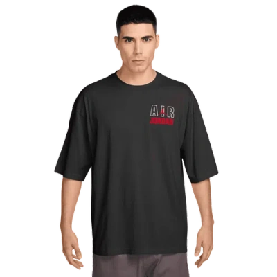 Jordan Mens  Flight Reis Legend Short Sleeve Crew In Black/university Red