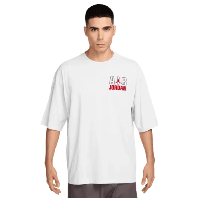 Jordan Mens  Flight Reis Legend Short Sleeve Crew In White