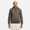 Jordan Mens  Flight Wash Fleece Pullover In Olive/olive