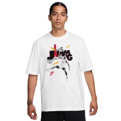 Jordan Mens  Jam 85 Short Sleeve Crew T-shirt In White/black