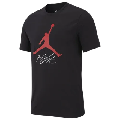 Jordan Mens  Jumpman Air Hbr T-shirt In Black/gym Red