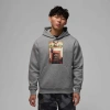 Jordan Mens  Jumpman Chimney Fleece Pullover In Carbon Heather/black