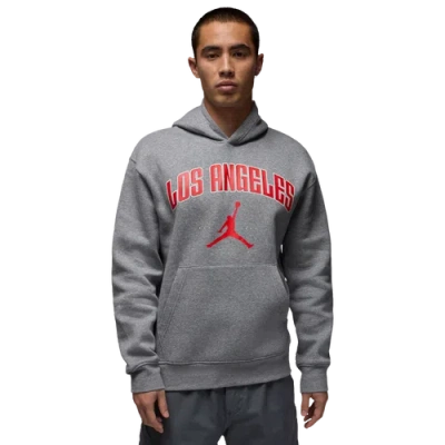 Jordan Mens  La City Hbr Pullover Hoodie In Gray