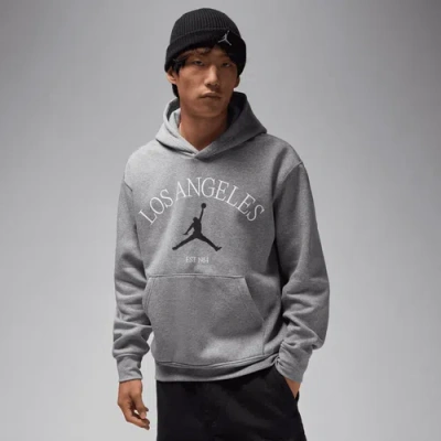 Jordan Mens  La City Hbr Pullover Hoodie In Carbon Heather