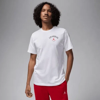Jordan Mens  La City Lbr Short Sleeve Crew In White