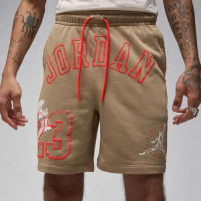Jordan Mens  Lb Gel Fleece Shorts In Kahki/khaki