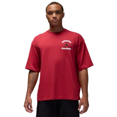 Jordan Mens  Mj Reissue Oversized Short Sleeve Crew Cld In Red