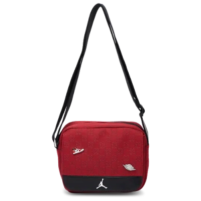 Jordan Mens  Monogram Mini Messenger In Red