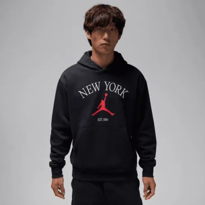 Jordan Mens  Ny City Hbr Pullover Hoodie In Black