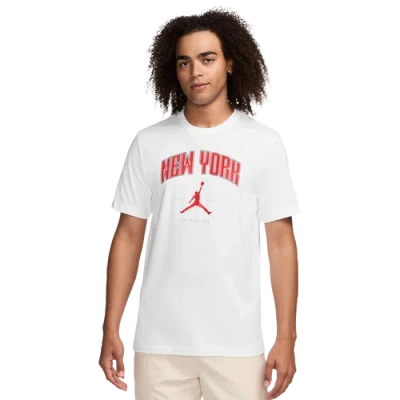 Jordan Mens  Ny City Lbr Short Sleeve Crew In White