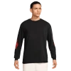 Jordan Rare Air Distressed Long Sleeve Graphic T-shirt In Black/chili Red