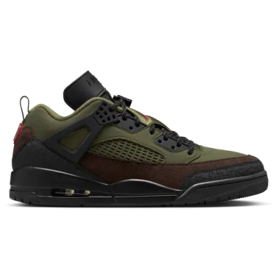 Jordan Mens  Spizike Low V2 In Medium Olive/university Red/black