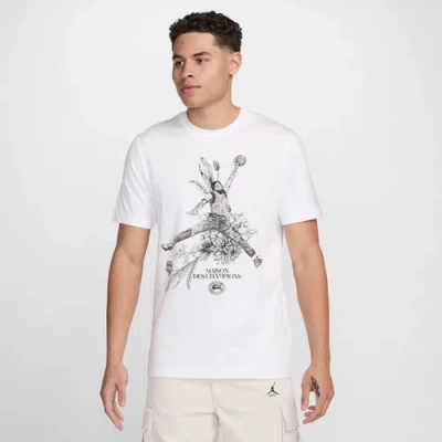 Jordan Mens  Sport Jumpman Dri-fit Short Sleeve Crew In White/black