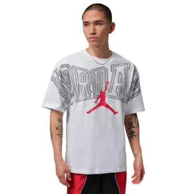 Jordan Mens New Stretch Gfx Ss Crew In White